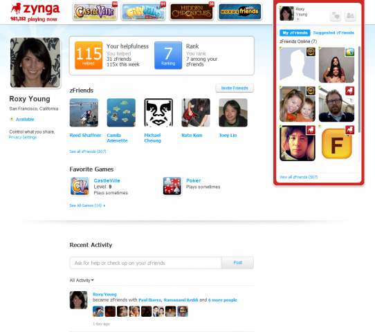Zynga.com-Spielerprofil